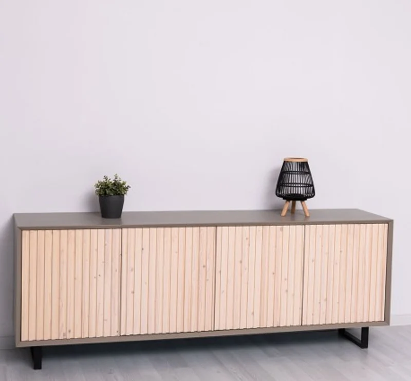 Casa Padrino Kommode im Landhausstil mit 4 Türen, 214 x 50 x 78 cm
