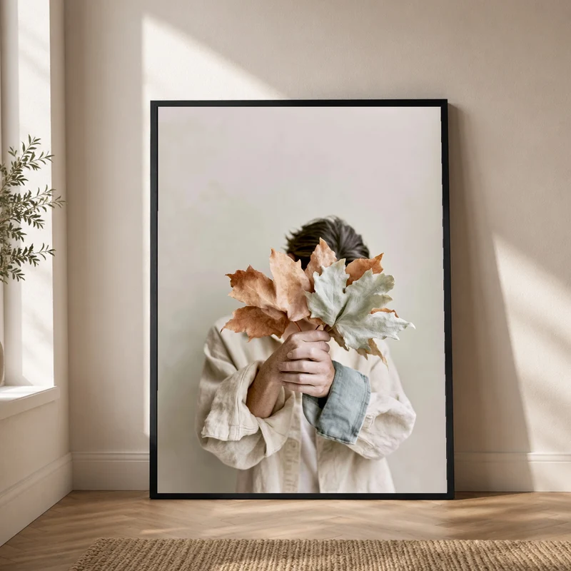 Herbststurm im Porträt Poster