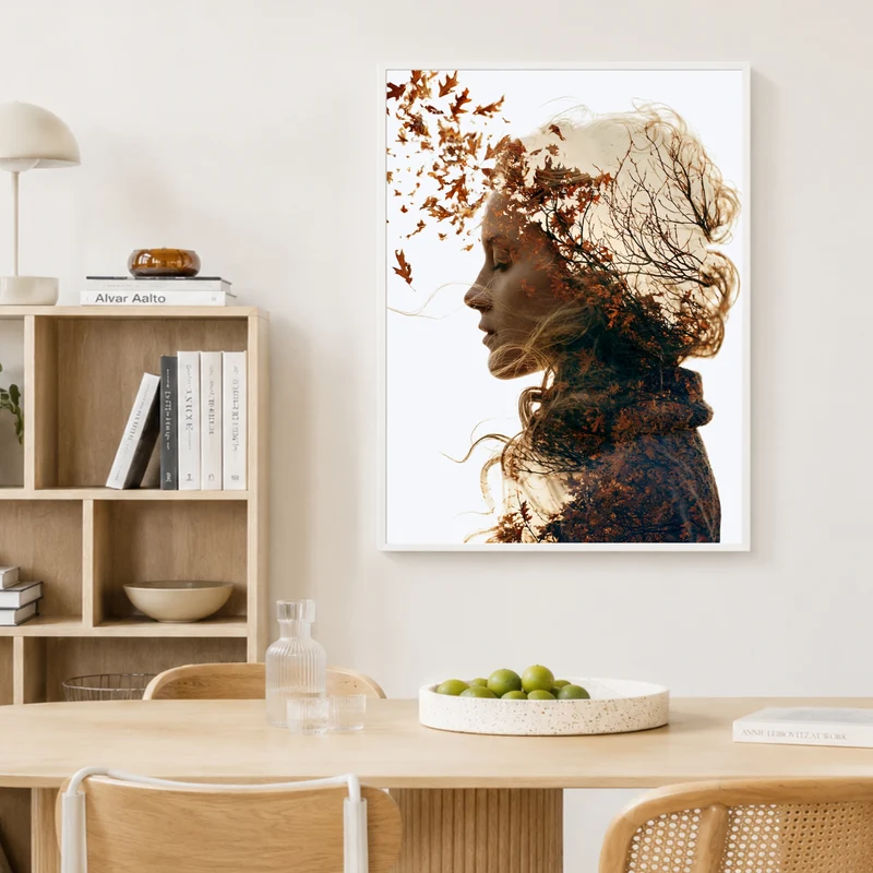 Herbststurm im Porträt Poster