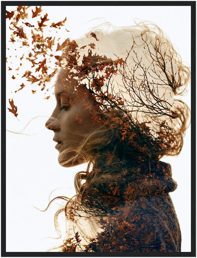 Herbststurm im Porträt Poster