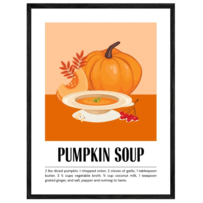 Kürbissuppe im Herbst Leinwand