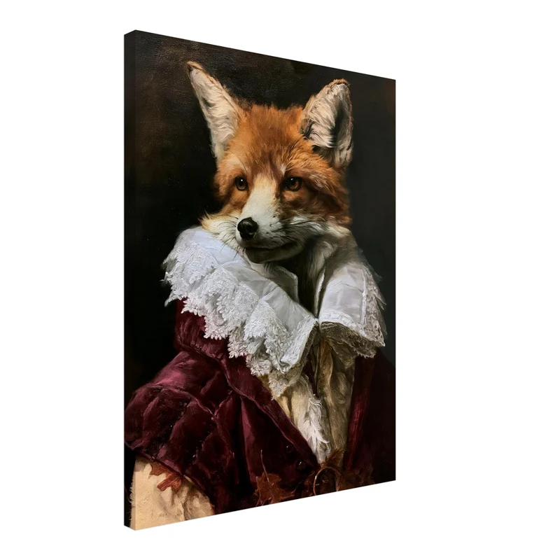 Fuchs im Barockgewand Leinwand
