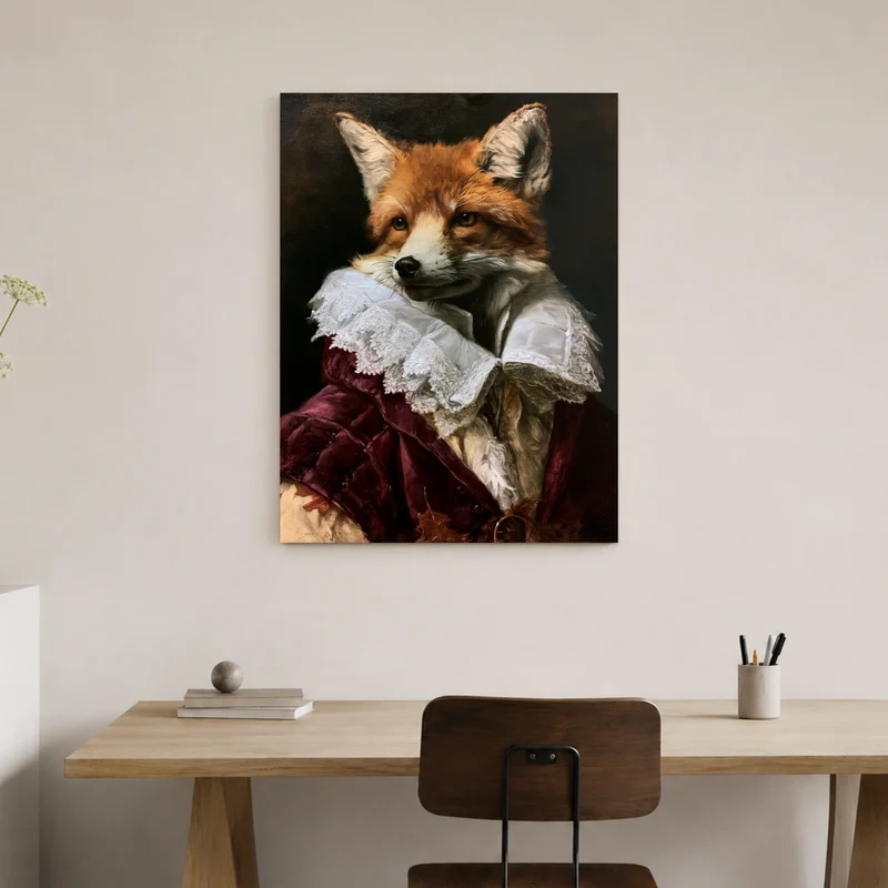 Fuchs im Barockgewand Leinwand