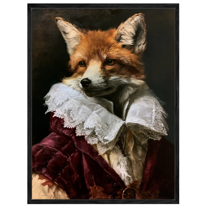 Fuchs im Barockgewand Leinwand