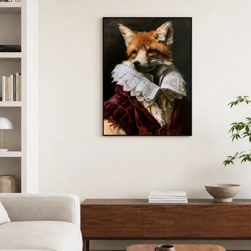 Fuchs im Barockgewand Poster