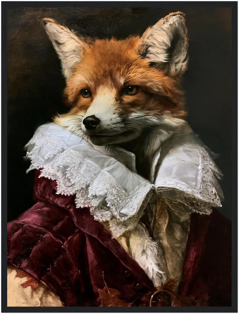 Fuchs im Barockgewand Poster