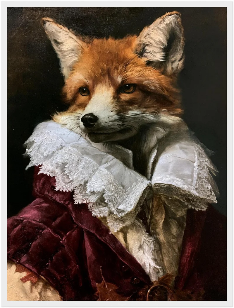 Fuchs im Barockgewand Poster