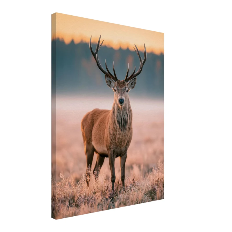 Hirsch im Morgenlicht Leinwand