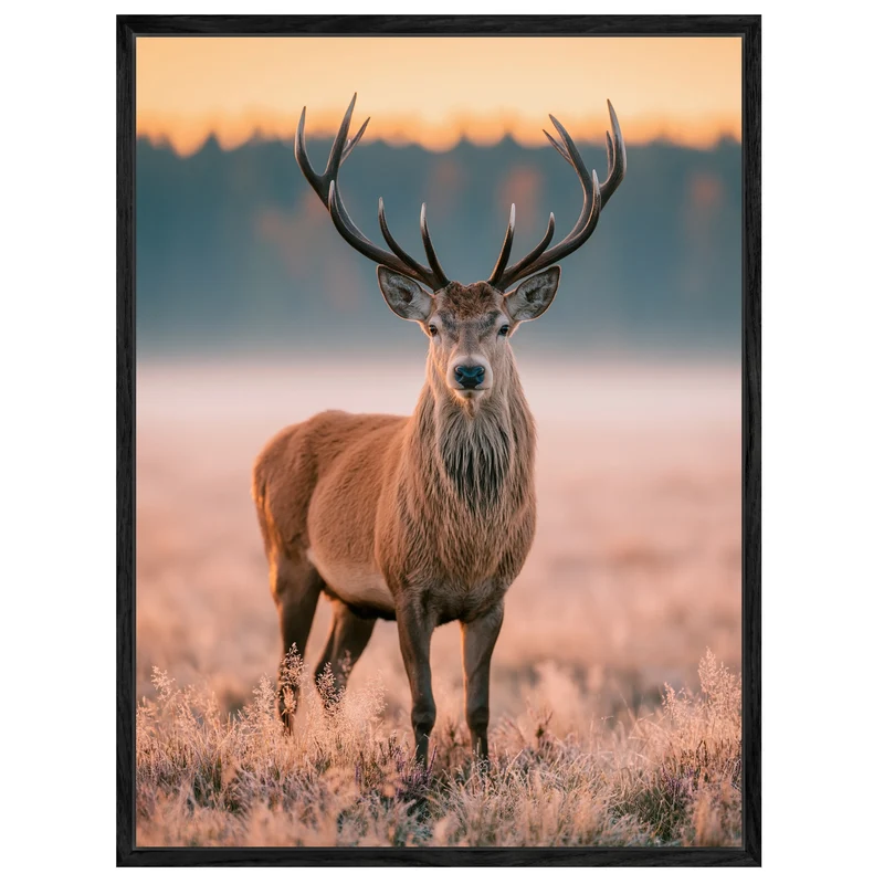 Hirsch im Morgenlicht Leinwand