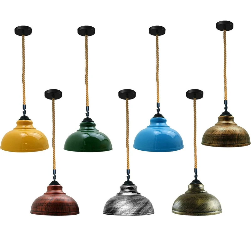 Moderne Pendelleuchte in Kuppelform – 29 cm, E27, mehrere Farben, höhenverstellbar, Retro-Metall-Design~1677