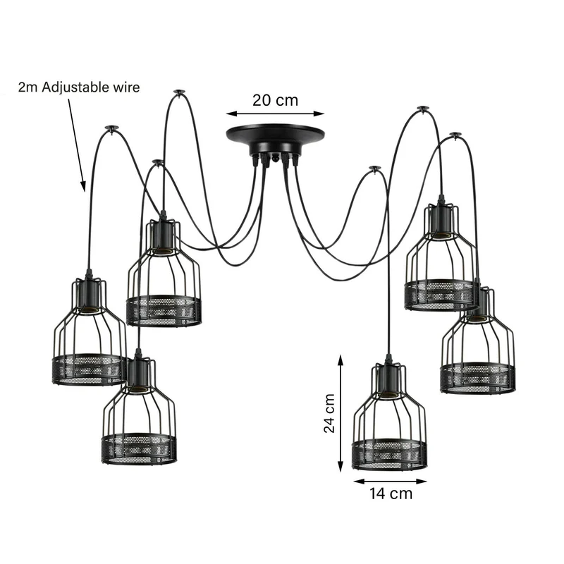 Spinnenlampe Pendelleuchte flammig Fur Schlafzimmer~1886