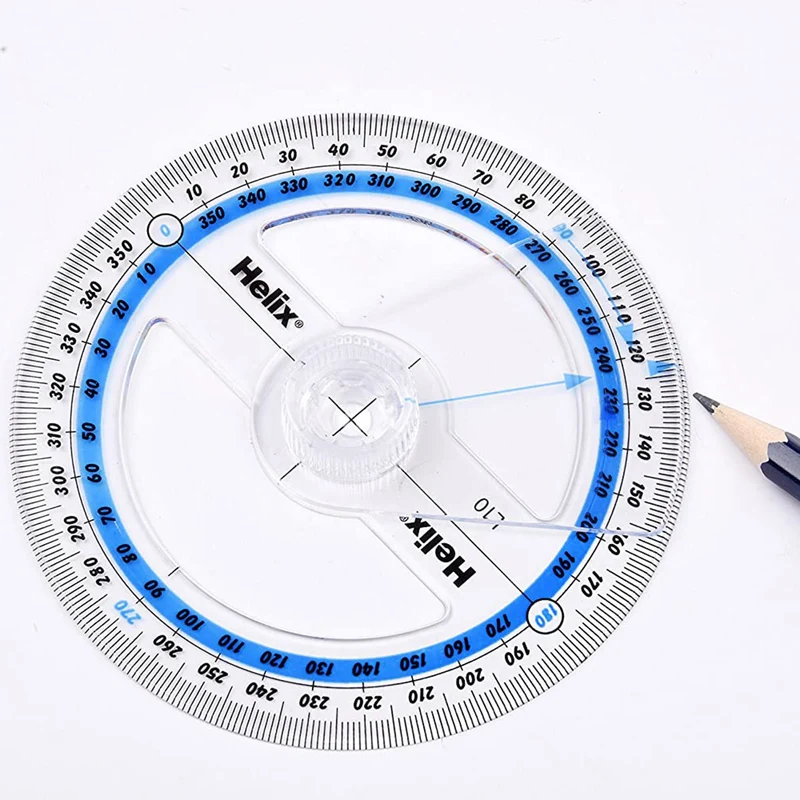 Helix 360 Degree Protractor 10cm