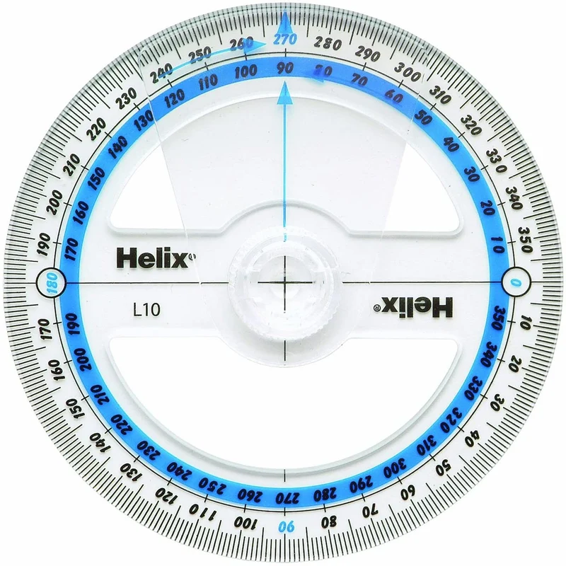 Helix 360 Degree Protractor 10cm