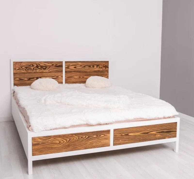 Casa Padrino Bett im Landhausstil, 140 x 200 x 110 cm