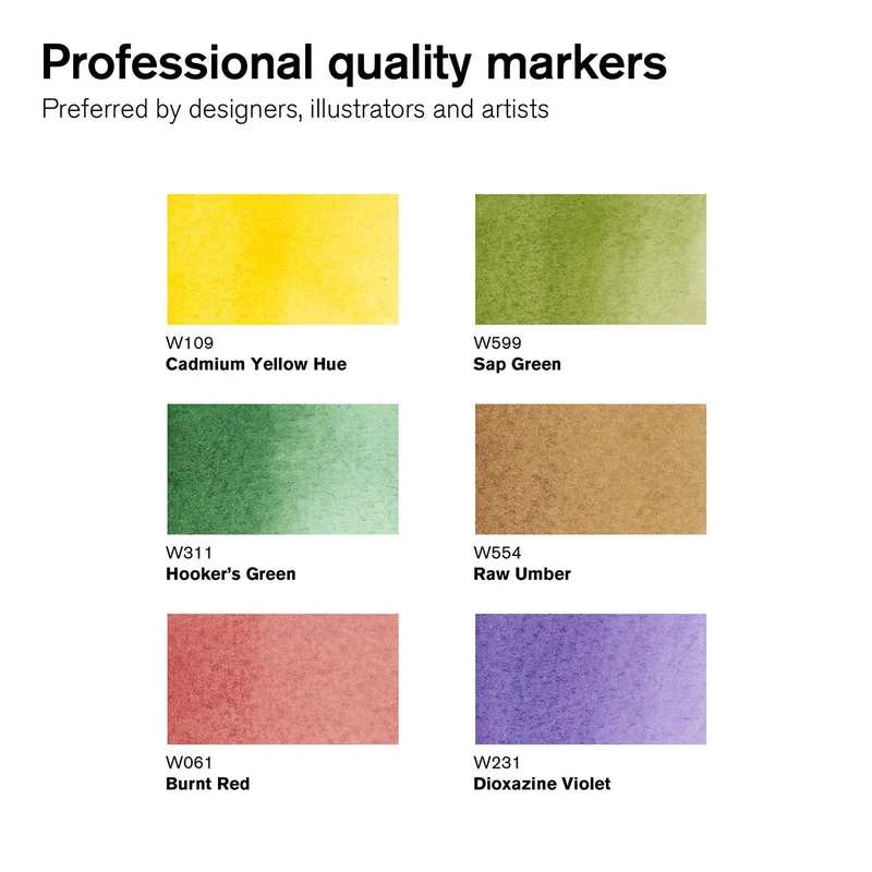 Winsor and Newton - Promarker Watercolour 6 Set - Foliage Tones