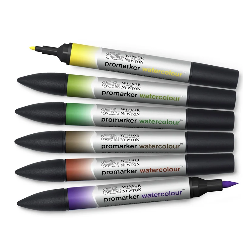 Winsor and Newton - Promarker Watercolour 6 Set - Foliage Tones