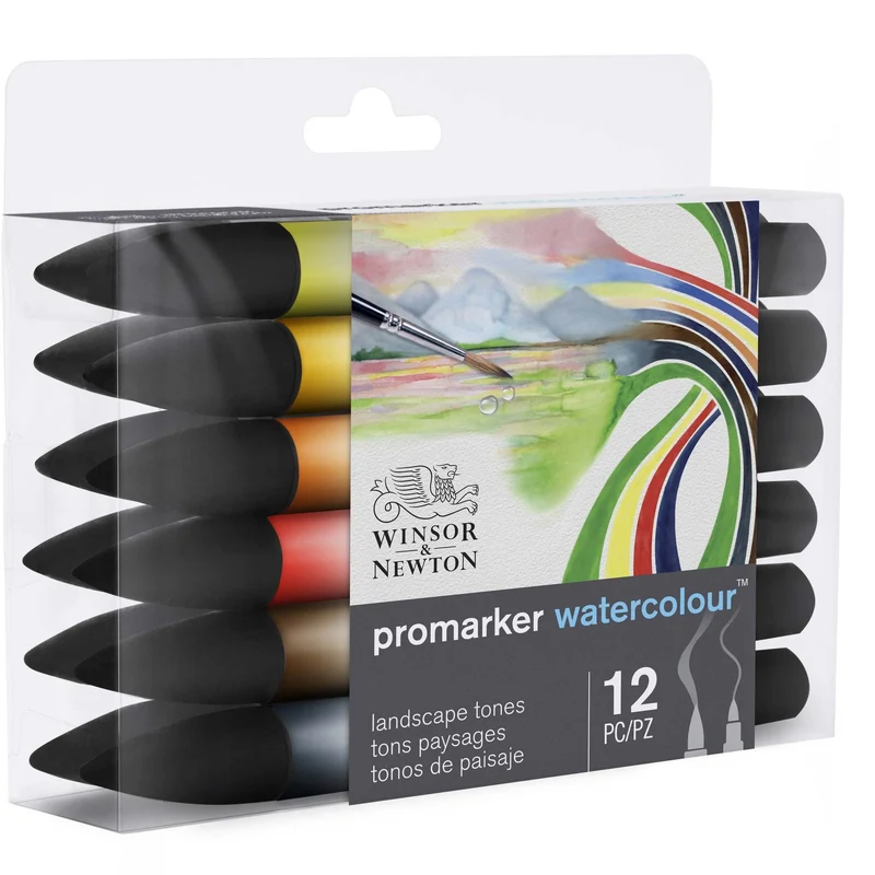 Winsor and Newton - Promarker Watercolour 12 Set Landscape Tones