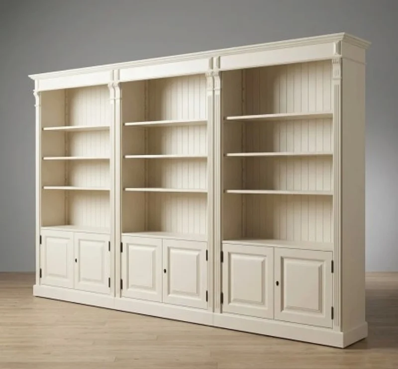 Casa Padrino Bücherregal im Landhausstil, 340 x 46 x 197 cm