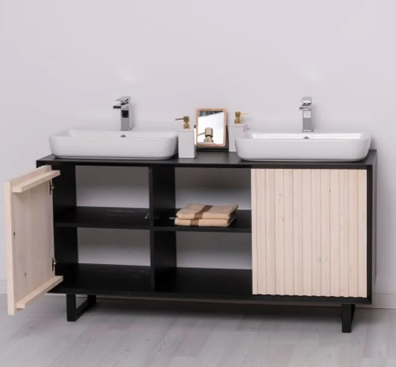 Casa Padrino Waschtisch im Landhausstil mit 2 Türen, 150 x 50 x 76 cm