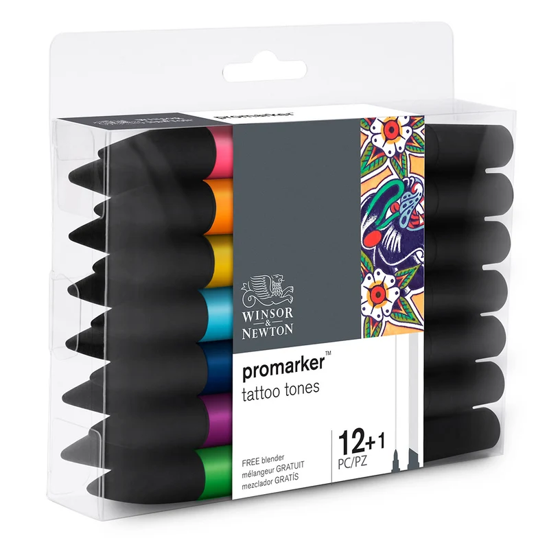 Winsor & Newton - ProMarker 12+1 Set Tattoo Tones