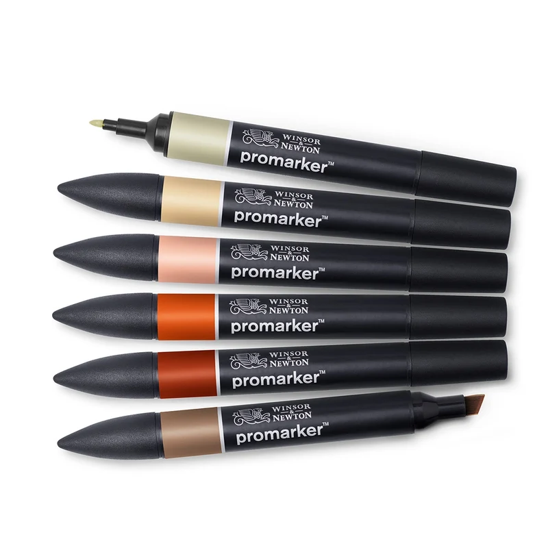 Winsor & Newton - 6x Earthtones- Promarker Sets