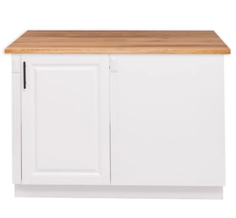 Casa Padrino Küchenschrank im Landhausstil mit 1 Tür und Eichenholzplatte, 120 x 60 x 89 cm