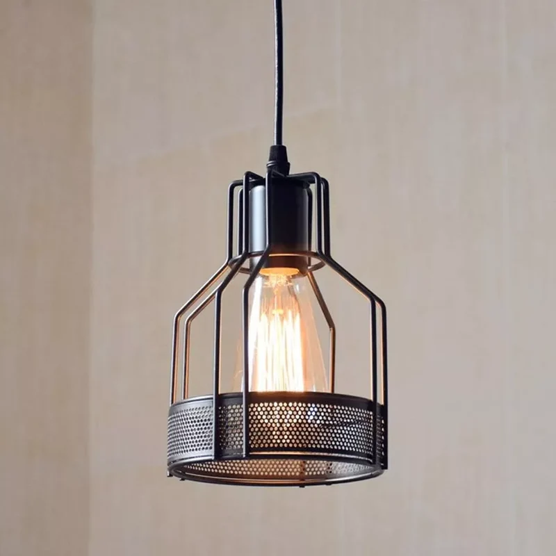 LEDSone Lampe Vintage Industrial Draht Lampenschirm~1543