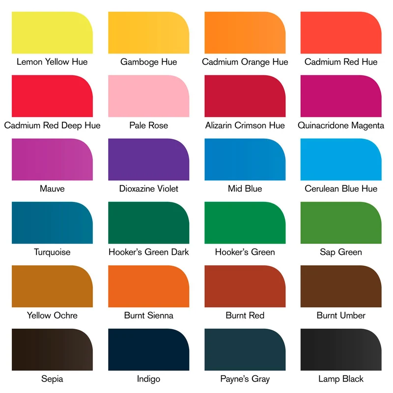 Winsor and Newton - Promarker Watercolour Wallet 24 Set
