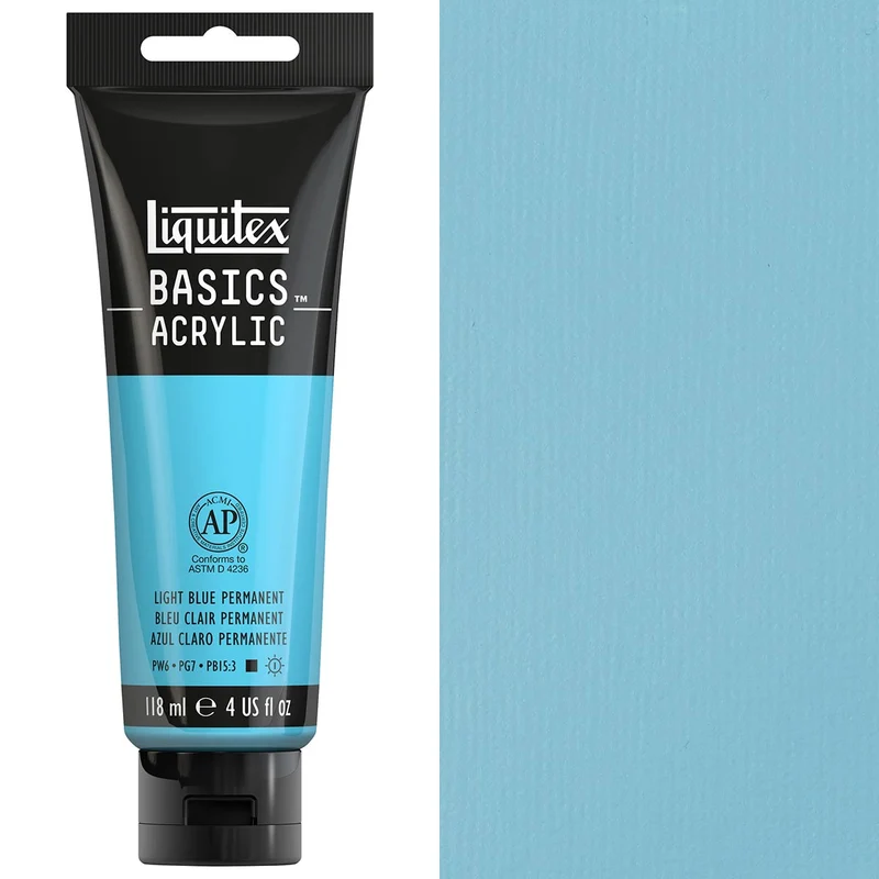 Liquitex - Basics Acrylic Colour - 118ml - Light Blue Permanent