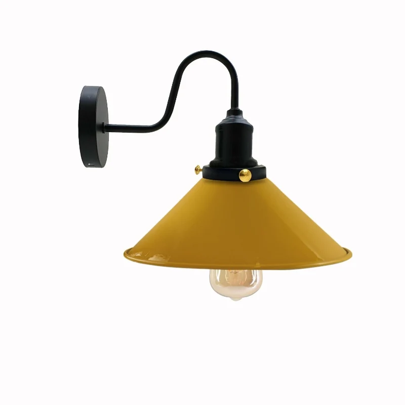 Retro Wandlampe mit Schwanenhals & Metall E27 ~1796