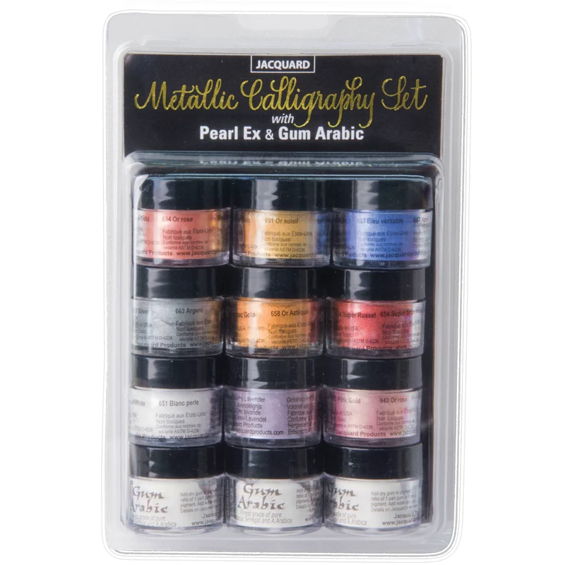 Jacquard - Pearl Ex Metallic Powdered Pigments - Calligraphy Set