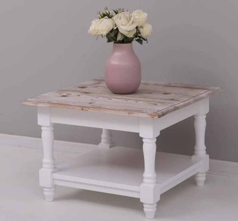 Casa Padrino Couchtisch im Landhausstil, 65 x 65 x 45 cm