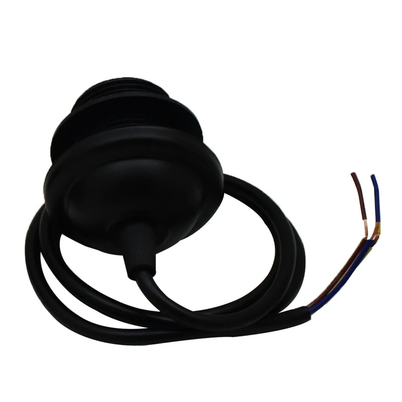 Gewebeflex Vintage Pendelleuchte Halter E27 Ersatz Lampenteil Schwarz 1M~1648
