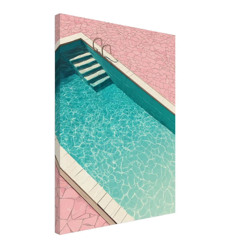 Rosa Pool im Sommer Leinwand