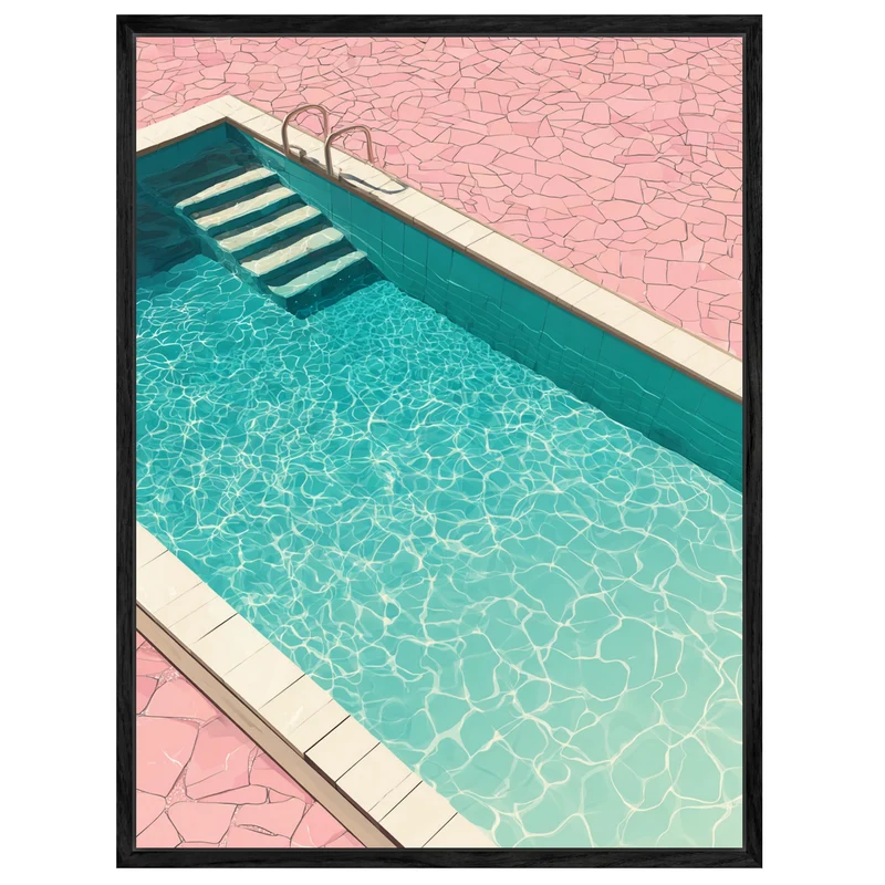 Rosa Pool im Sommer Leinwand