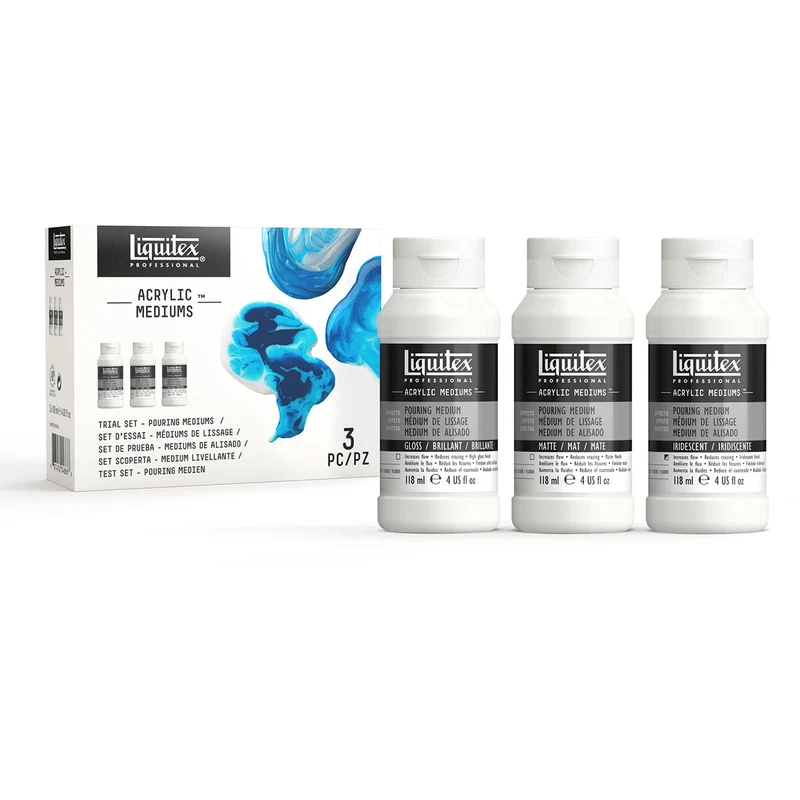 Liquitex - Pouring Mediums Trial Set 3x118ml