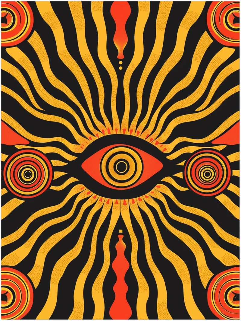 Allsehendes Auge psychedelisch Poster