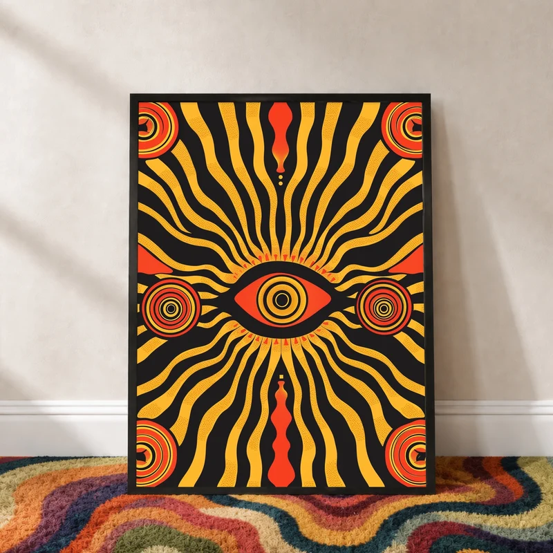 Allsehendes Auge psychedelisch Poster