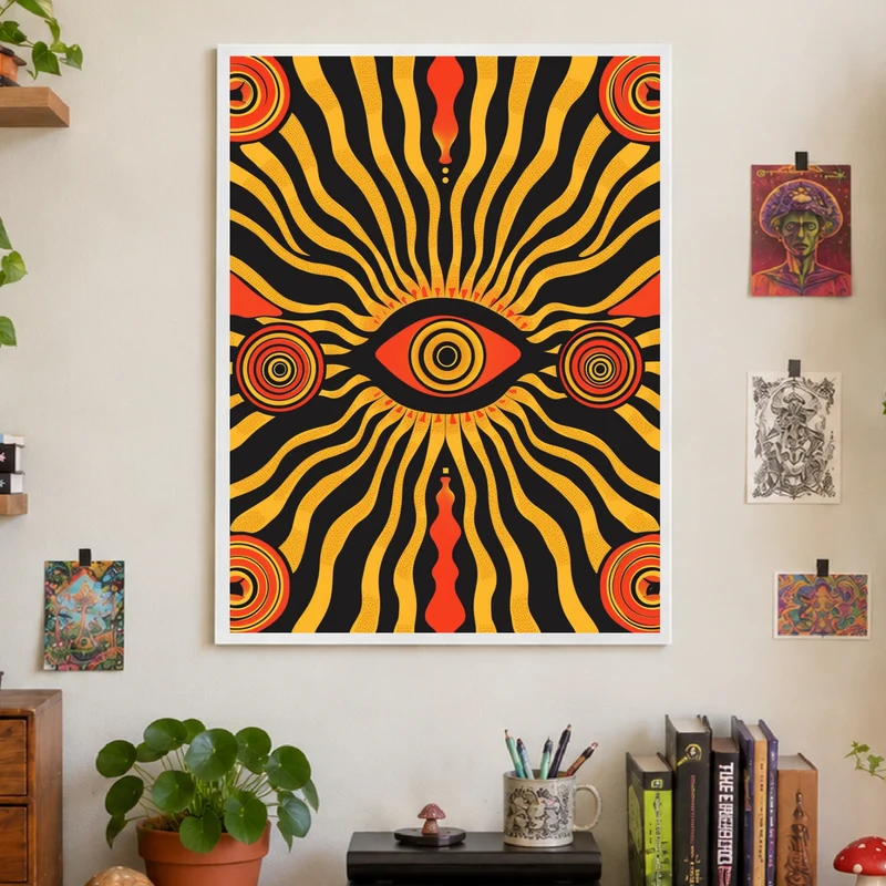 Allsehendes Auge psychedelisch Poster