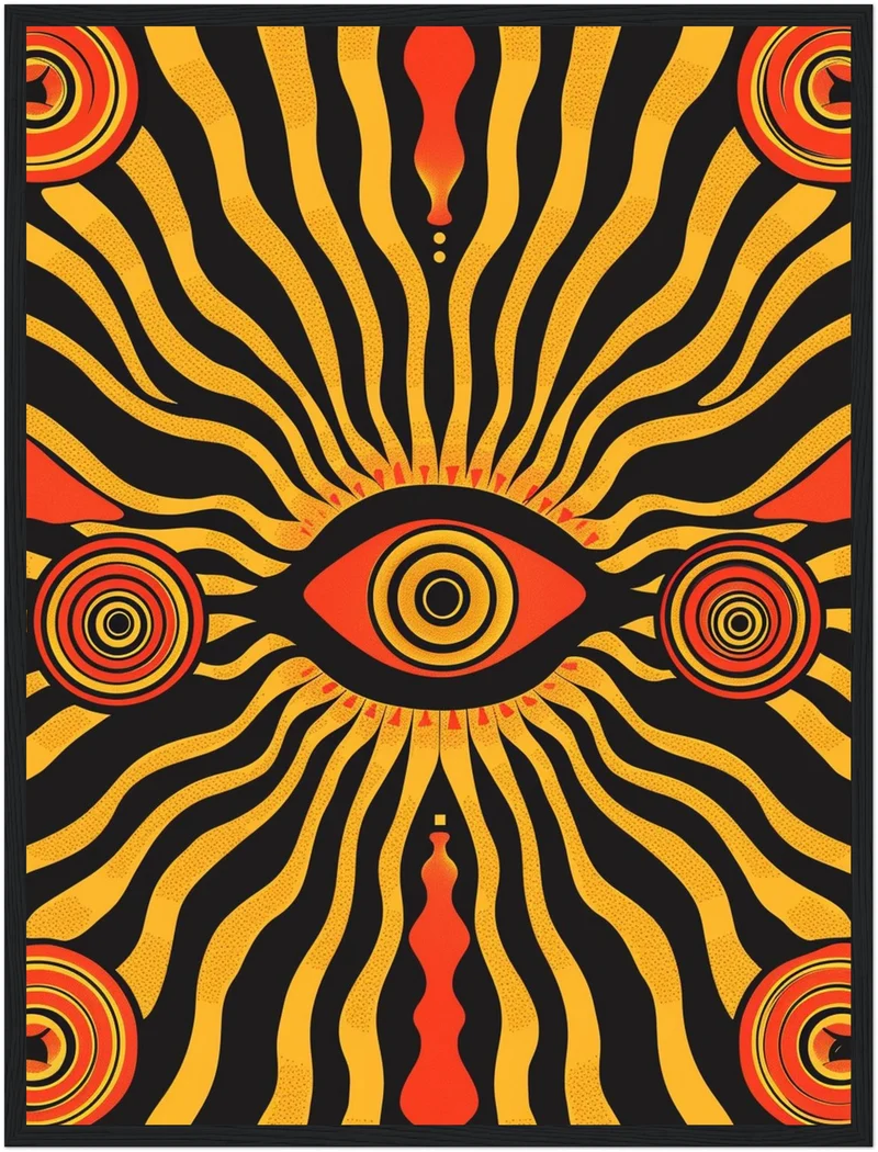 Allsehendes Auge psychedelisch Poster