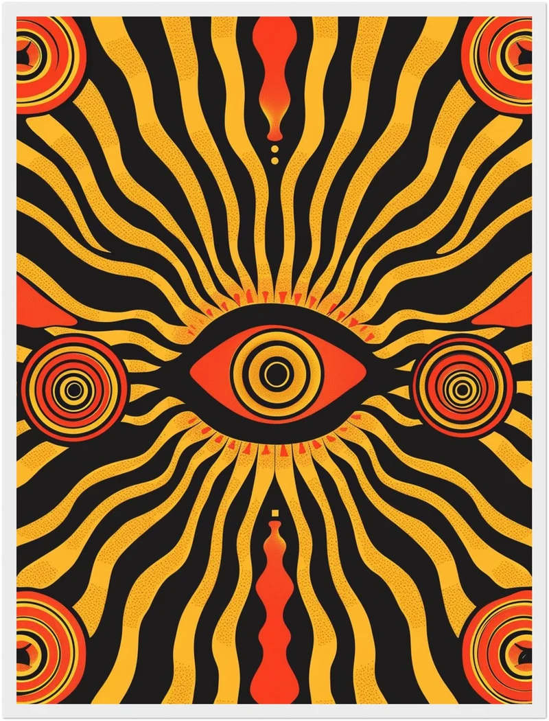 Allsehendes Auge psychedelisch Poster