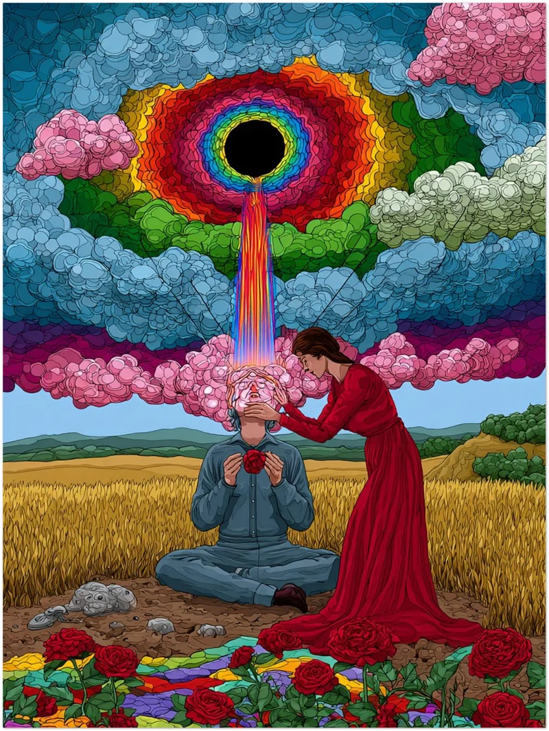 Regenbogen-Portal der Erkenntnis Leinwand