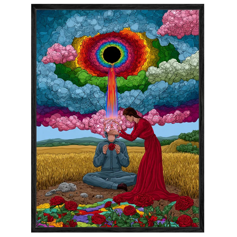 Regenbogen-Portal der Erkenntnis Leinwand