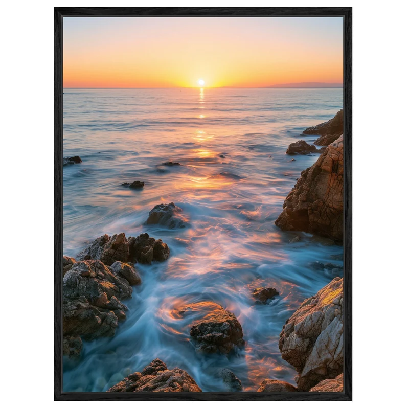Goldenes Abendlicht am Meer Leinwand