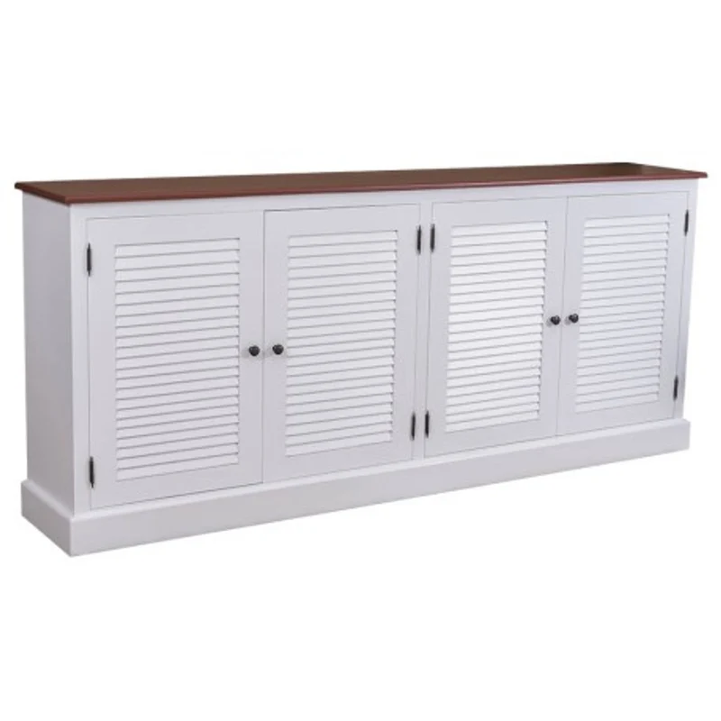 Casa Padrino Sideboard im Landhausstil mit 4 Türen, 209 x 37 x 90 cm