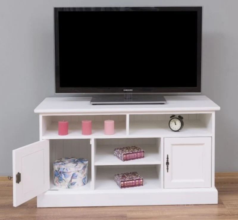 Casa Padrino TV Schrank im Landhausstil mit 2 Türen, 129 x 50 x 70 cm