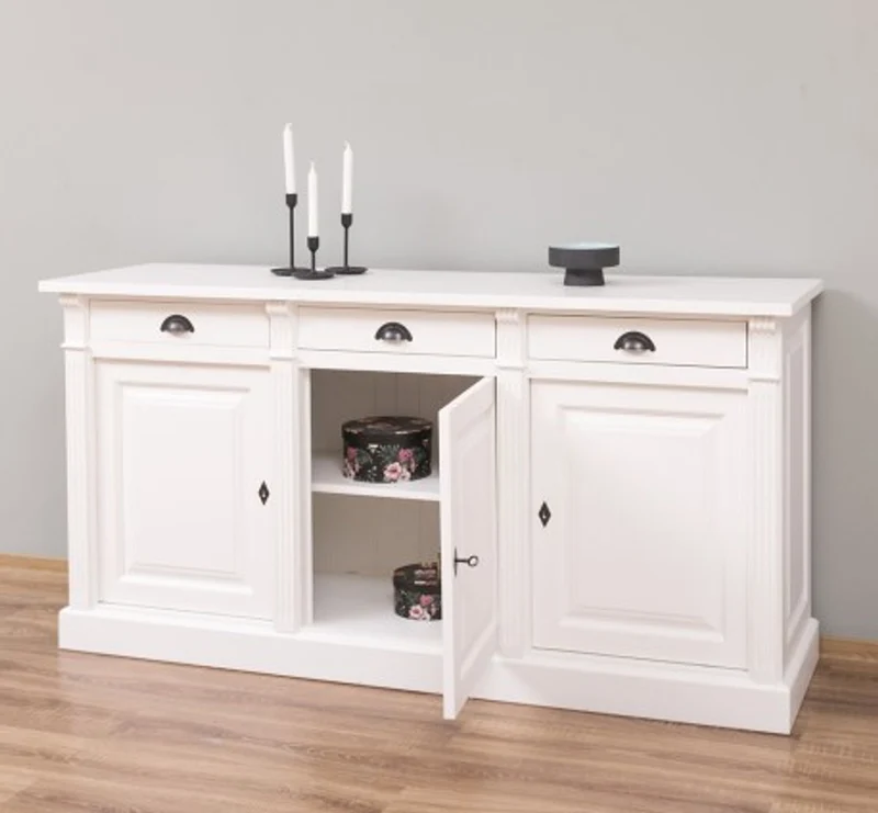 Casa Padrino Sideboard im Landhausstil mit 3 Türen und 3 Schubladen, 179 x 51 x 90 cm
