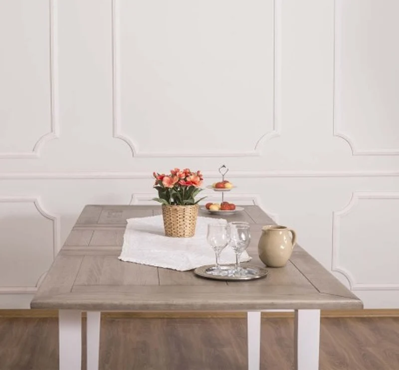 Casa Padrino Esstisch im Landhausstil mit Eichenholzplatte, 160 x 90 x 78 cm