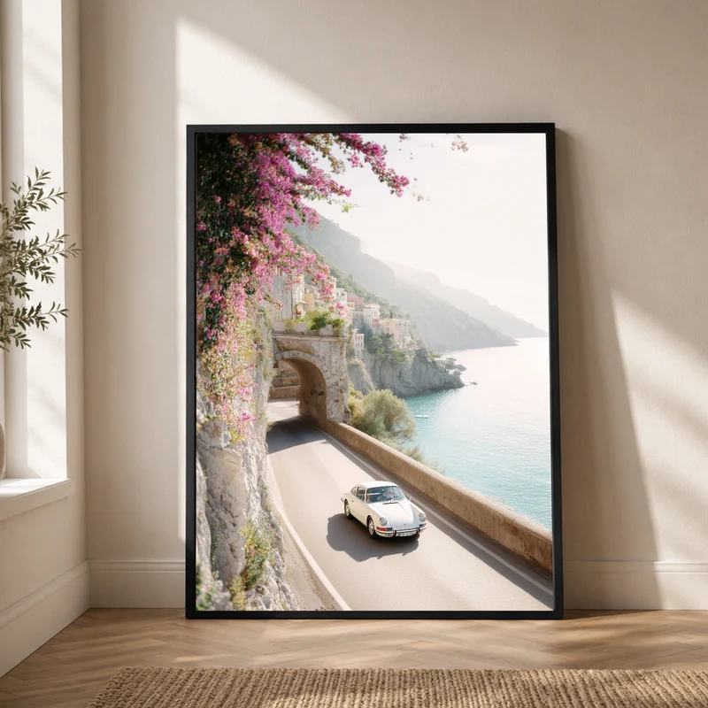 Amalfi Küstenstraße im Sommer Poster