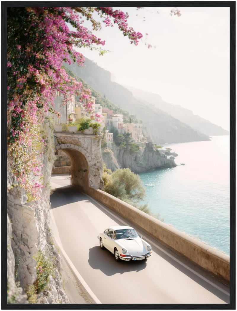 Amalfi Küstenstraße im Sommer Poster